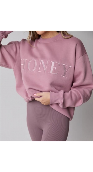 Sweatshirt honey i rosa Sweatshirt honey i rosa